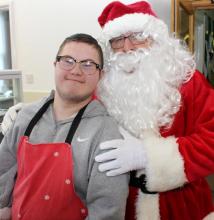 Santa with his chief helper, Jonathan